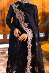 Azure Luxe Unstitched 3 Piece Emb Formal Collecton-AS-116-Onyx Dove