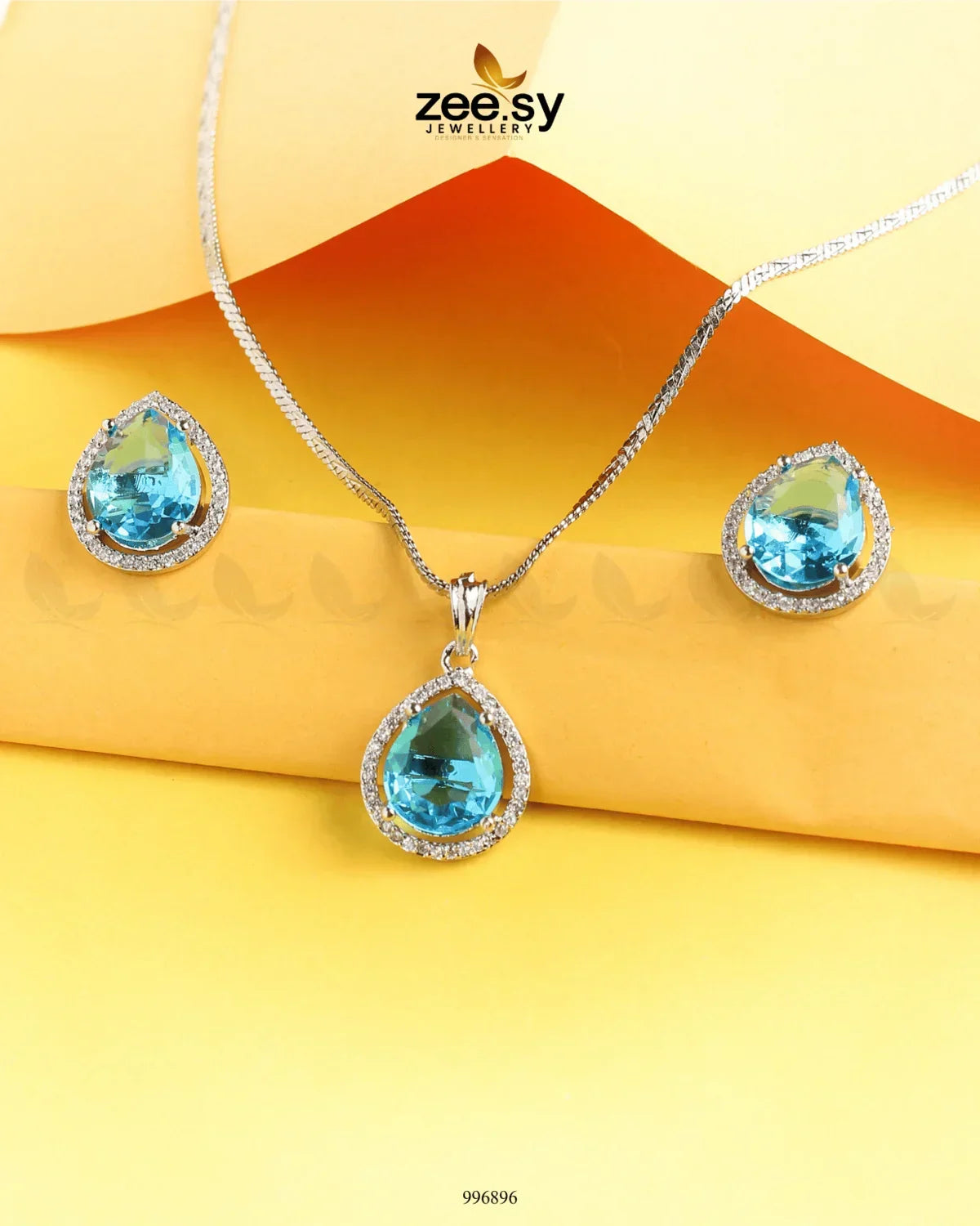 Tranquil Pendant Set Ocean Blue - Zeesy Jewellery