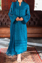 Azure Luxe Unstitched 3 Piece Emb Formal Collecton-AS-118-Gilded Sea
