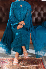 Azure Luxe Unstitched 3 Piece Emb Formal Collecton-AS-118-Gilded Sea