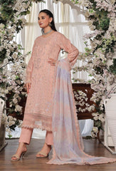 Dressline New Semi Stitched 3 Pcs Premium Dyed Lawn Fancy Full Chikankari With Sequence Emb Collection