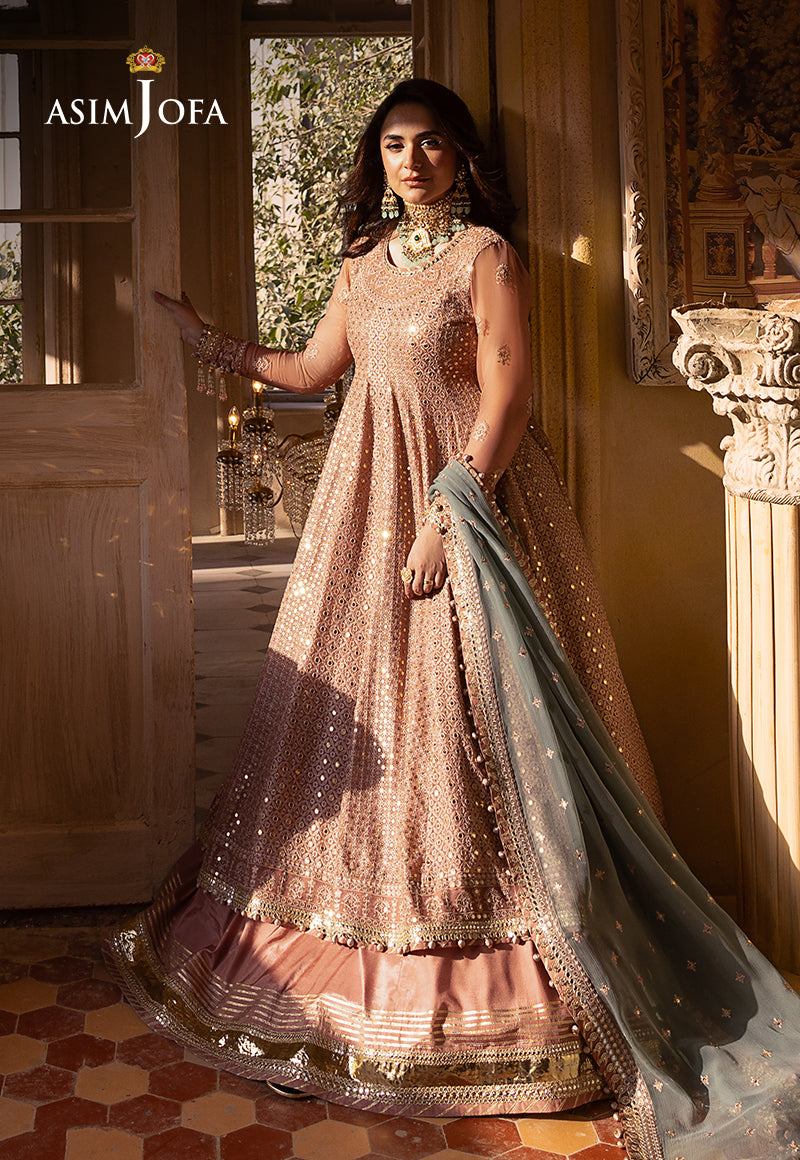 Asim Jofa Designers Limited Edition Ajnbd-03 Embroidered Chiffon 3 Pcs