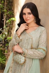 Manahils Stitched Formals Kurti 122-Divine-Mint Green