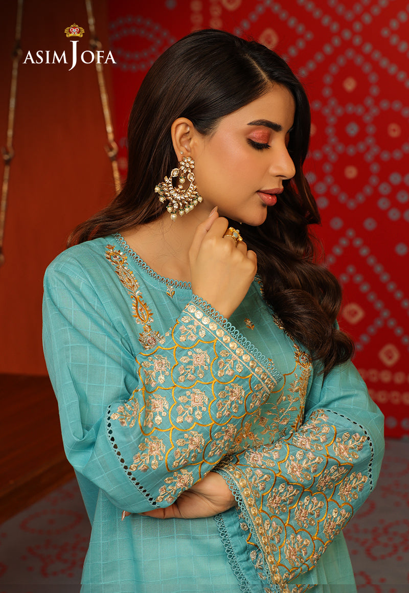 Asim Jofa Tara Sitara Ajtm-13 - 1 Pc Embroidered Self Jacquard 1 Pc