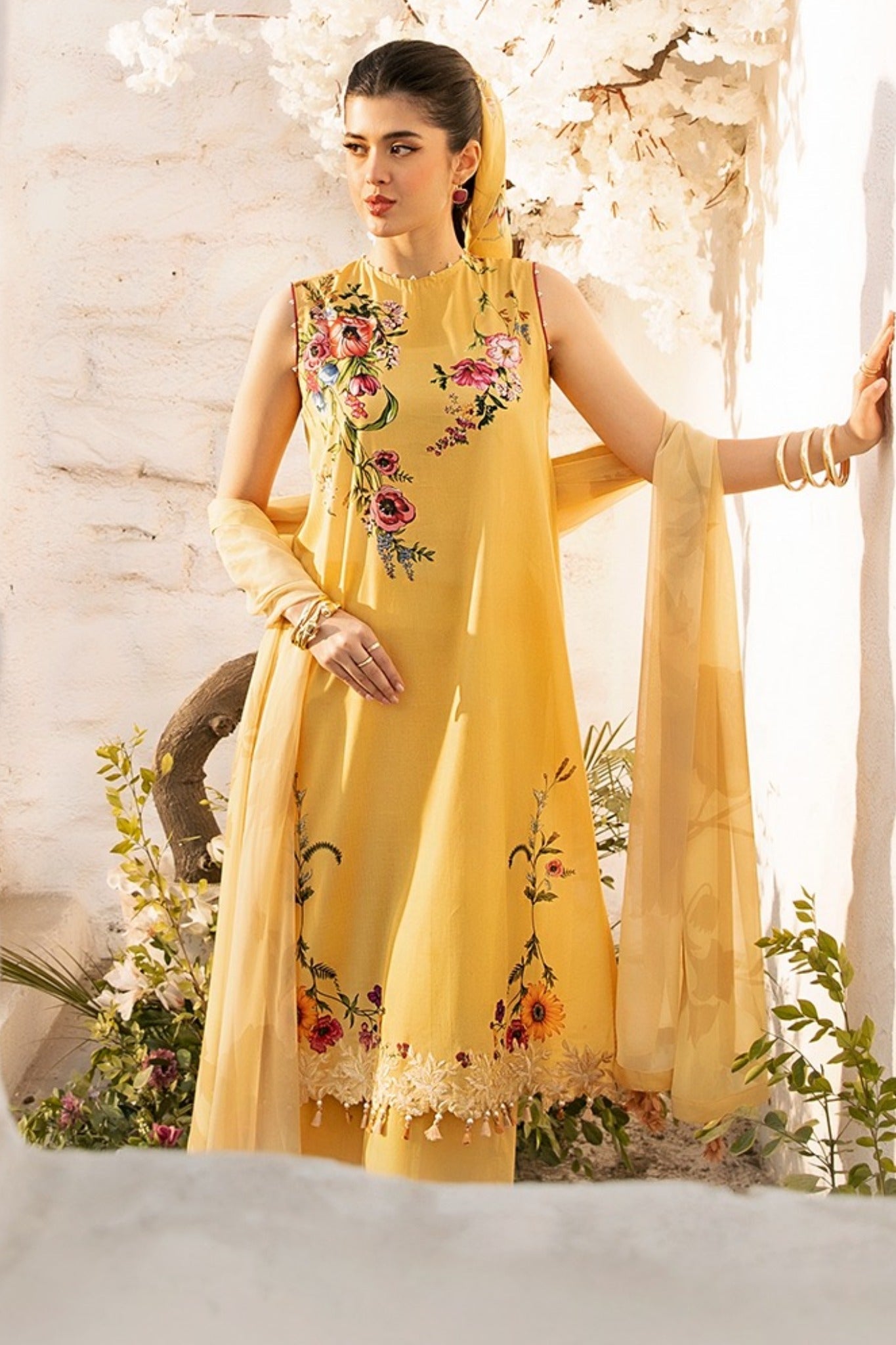 M.Basics By Maria B Unstitched 3 Piece Lawn Vol-01 Collection-12-A