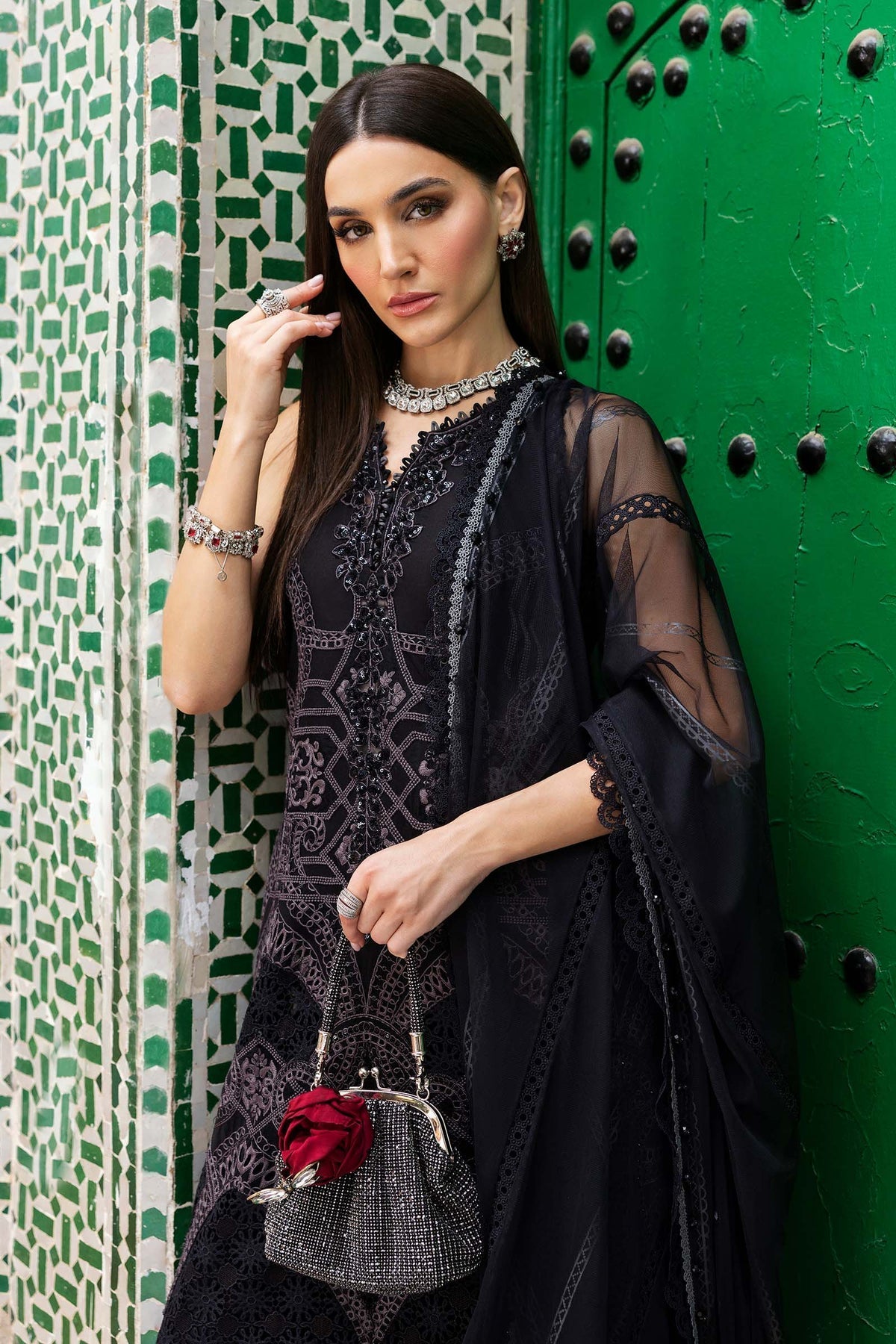 Voyage A'Luxe By Maria B Unstitched 3 Piece Lawn Collection'2025-ML-2512-B