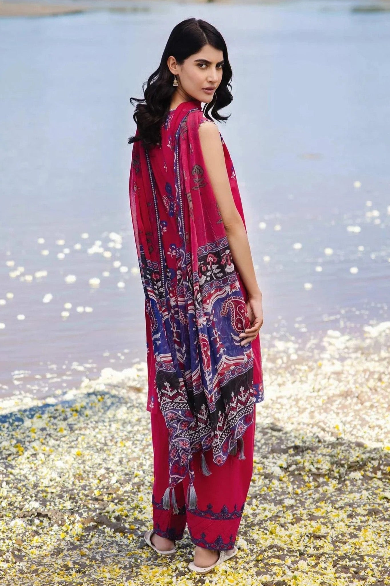M Basics By Maria B Unstitched 3 Piece Emb Lawn Eid 2 Collection'2024-D-12-B