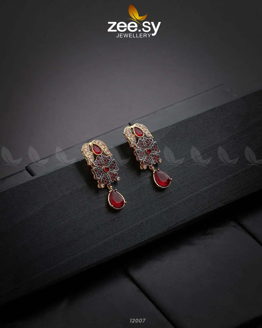 Sunflower Earrings Red - Zeesy Jewellery