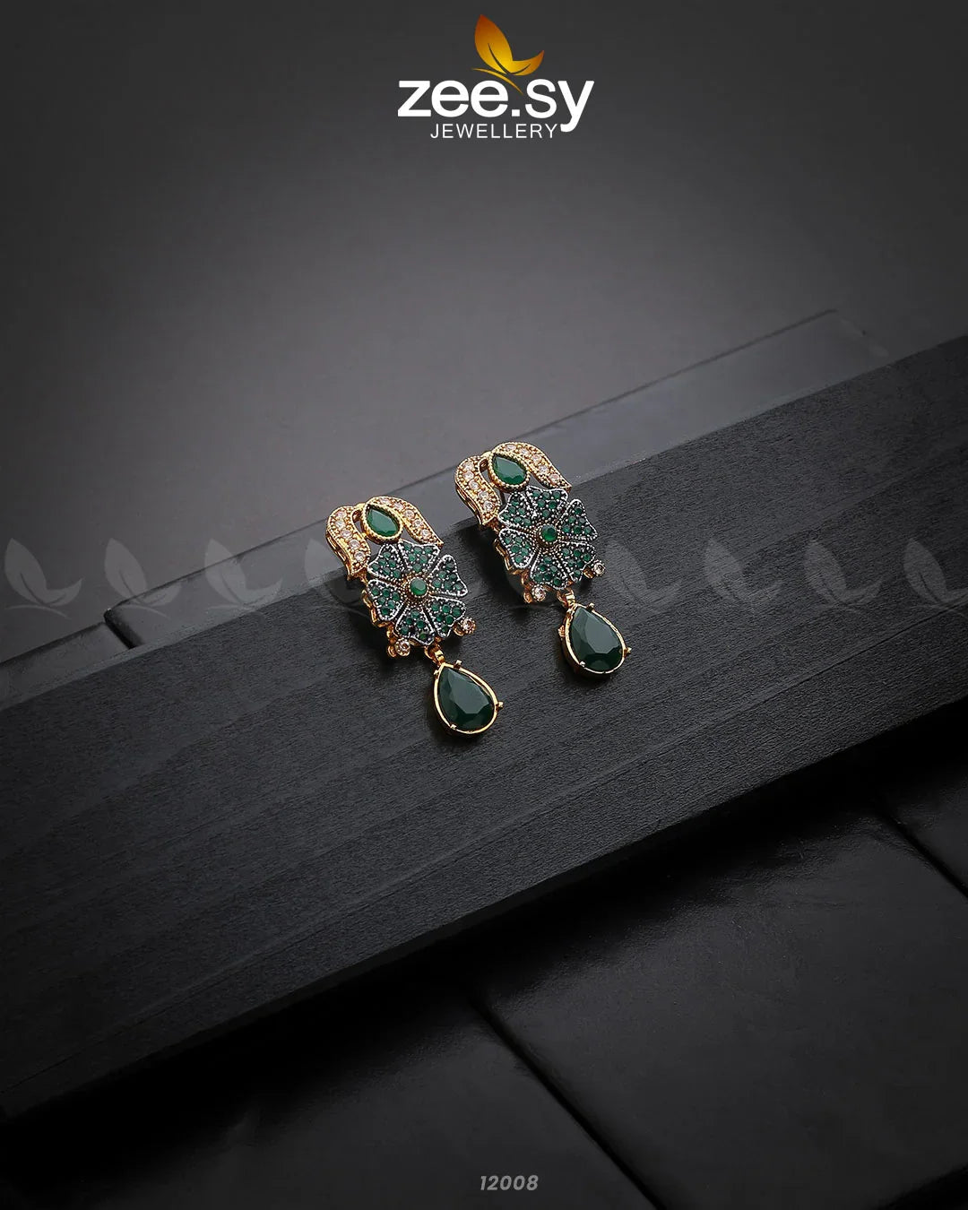 Sunflower Earrings Green - Zeesy Jewellery