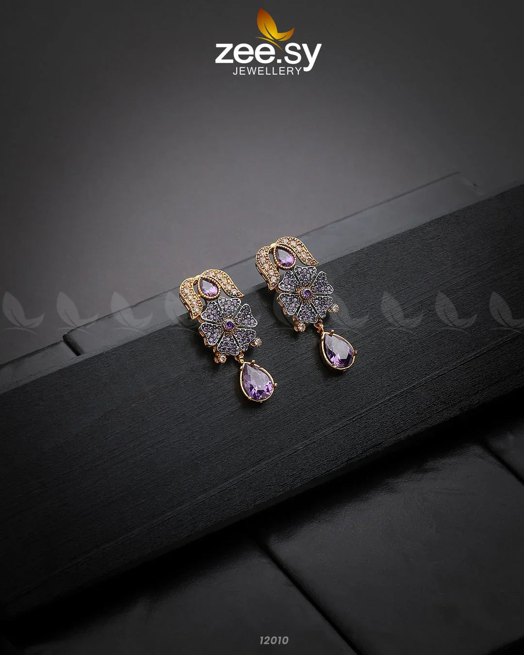 Sunflower Earrings Purple - Zeesy Jewellery