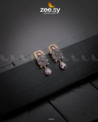 Sunflower Earrings Purple - Zeesy Jewellery