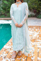 Azure Luxe Unstitched 3 Piece Emb Formal Collecton-AS-120-Mint Breeze
