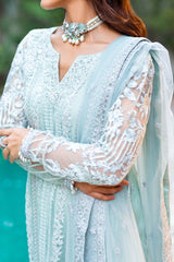 Azure Luxe Unstitched 3 Piece Emb Formal Collecton-AS-120-Mint Breeze