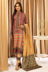 Zarki's by Riaz Arts Unstitched 3 Piece Printed Kundan Sateen Suit-KS-12