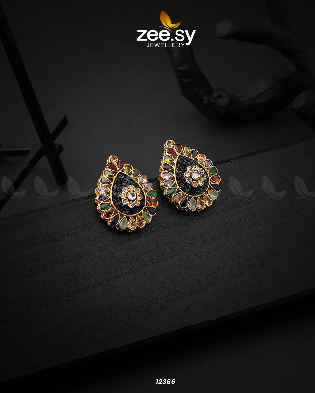 Slate Crush Earrings Black - Zeesy Jewellery