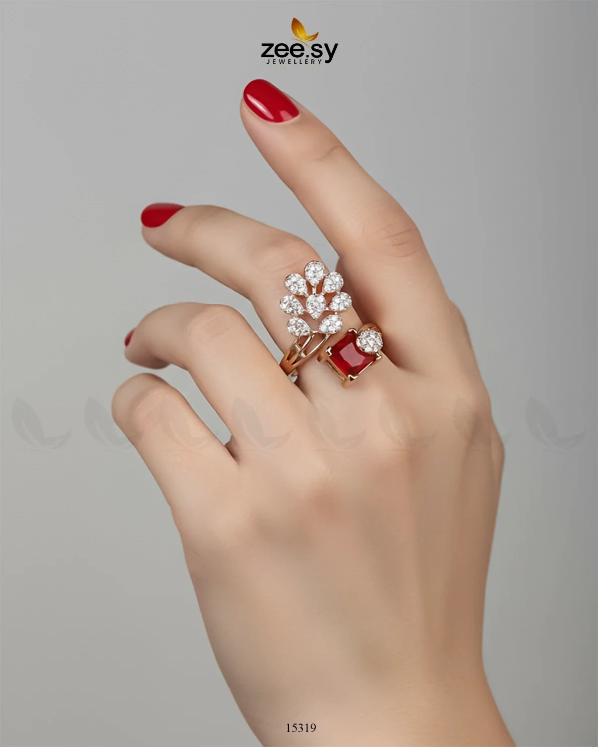 Delicate Leaf Ring - Zeesy Jewellery