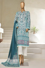 Sada Bahar Stitched 3 Piece Printed Lawn Vol-05 Suit-PR-1278-C.Green