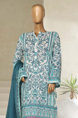 Sada Bahar Stitched 3 Piece Printed Lawn Vol-05 Suit-PR-1278-C.Green