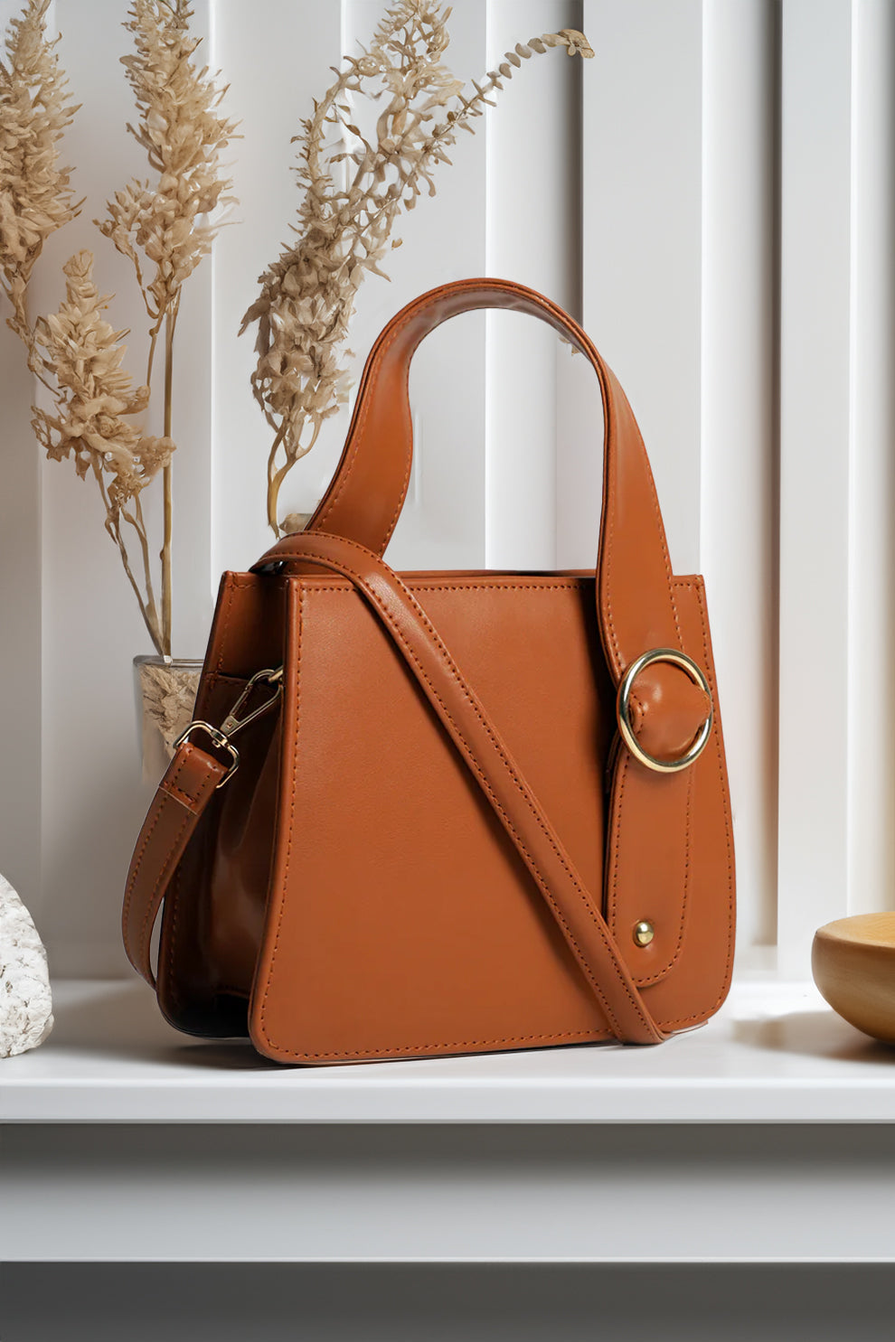 Best Trendy Ring Handbag Brown