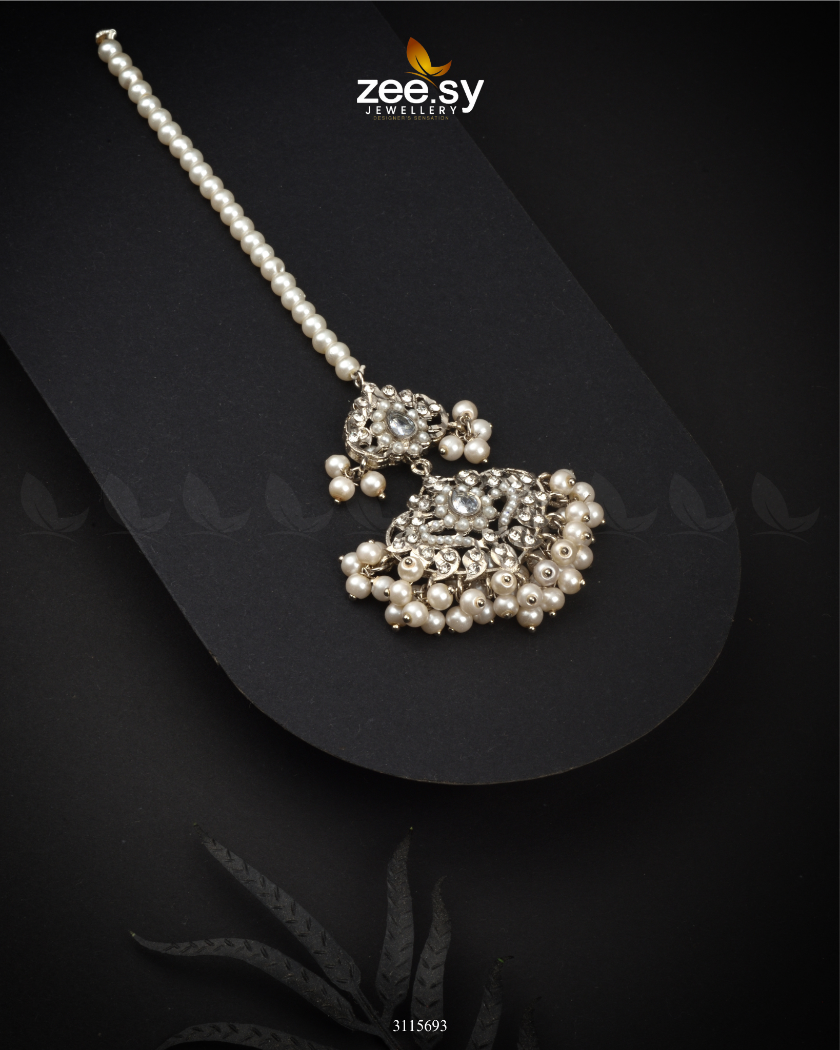 Sonali Bindiya Elegant Charm Silver White - Zeesy Jewellery