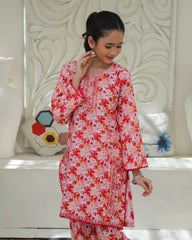 Khanak Stitched Kids-Blush Pink 2Pcs Co Ord Set KST 200