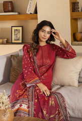 Zarwisha By Humdum Unstitched 3 Piece Digital Printed Emb Lawn Collection'2025-D-04
