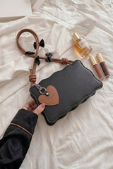 Fineur Handbag Baggie - Black (Brown Strap)