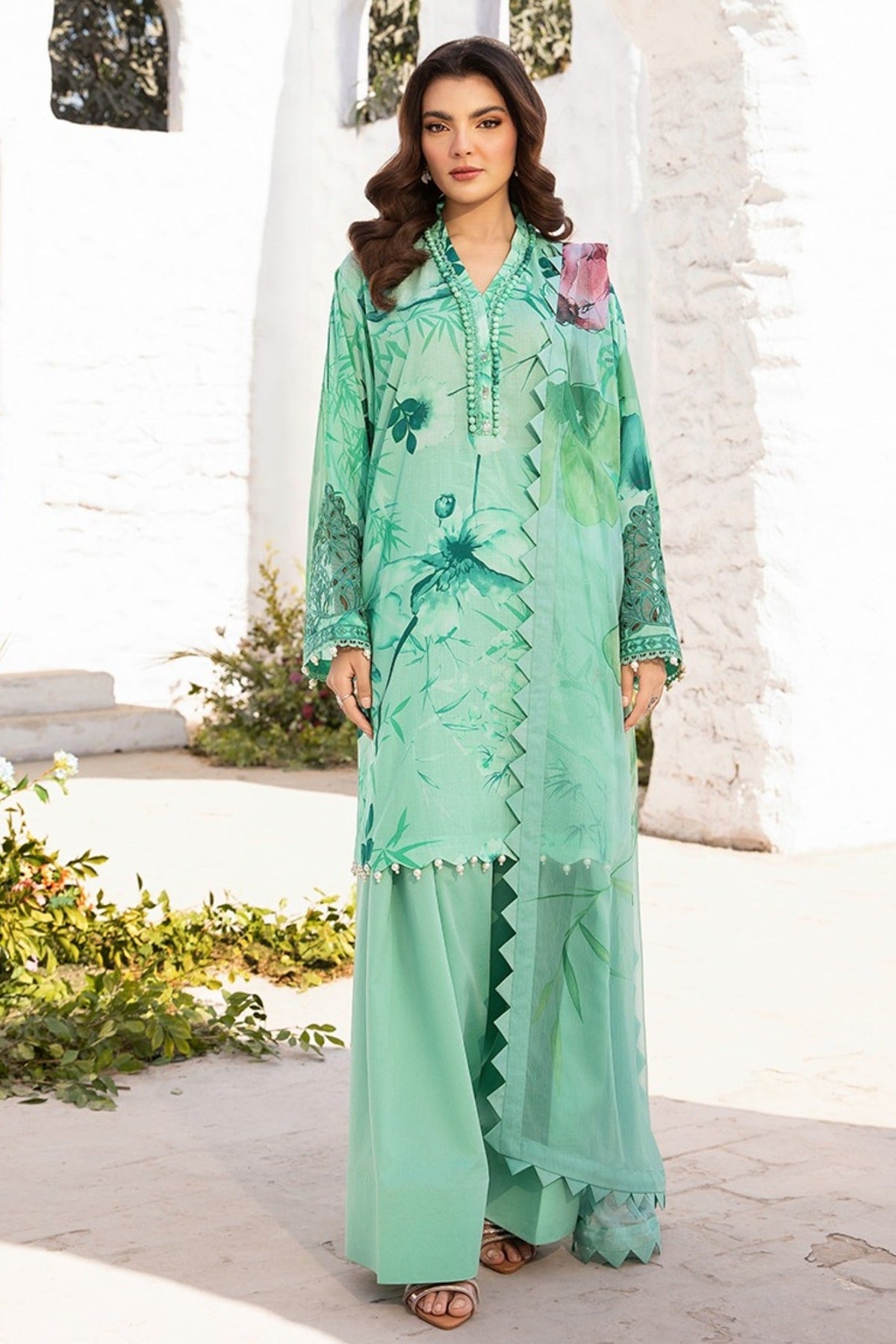 M.Basics By Maria B Unstitched 3 Piece Lawn Vol-01 Collection-13-A