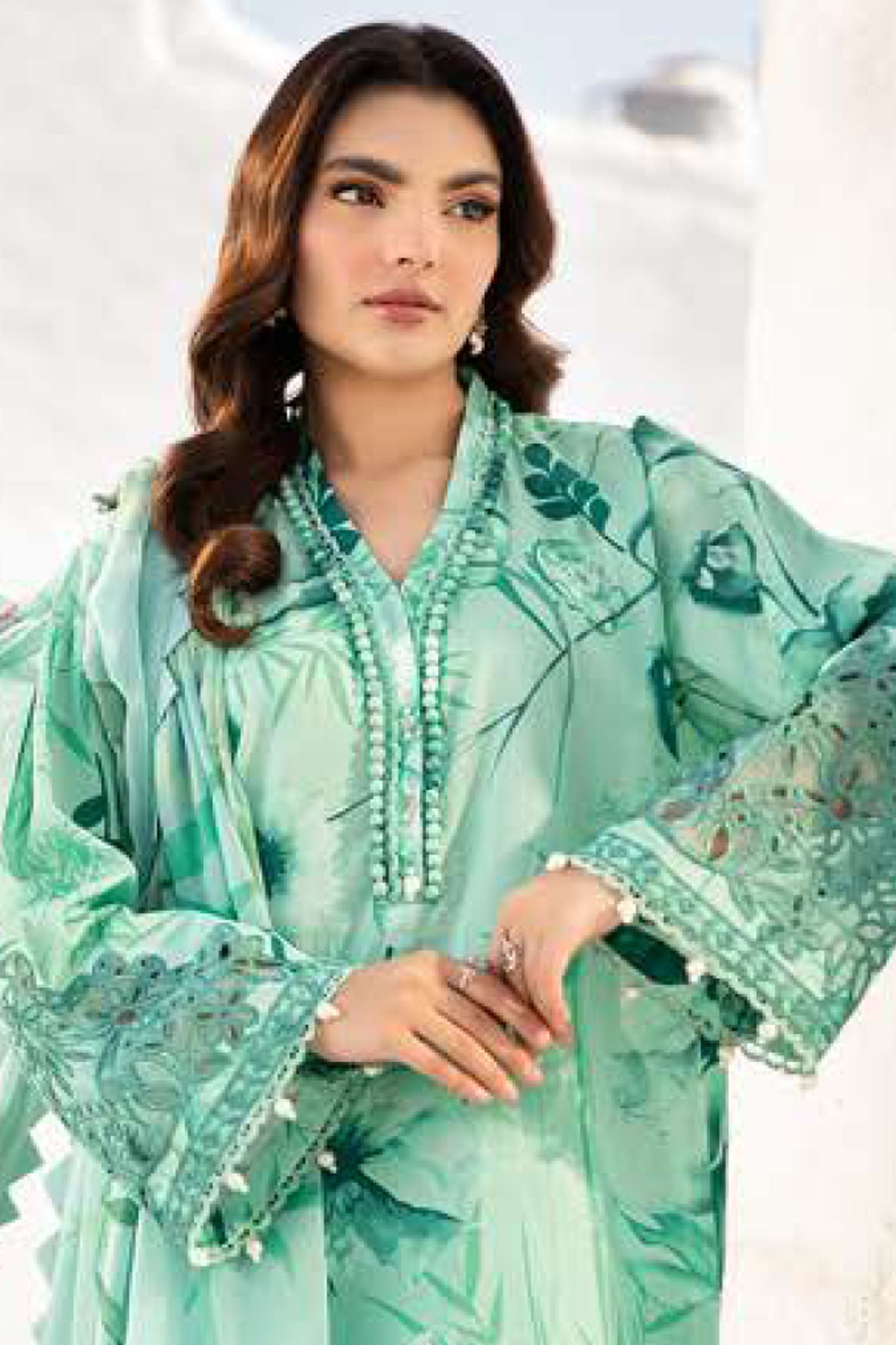 M.Basics By Maria B Unstitched 3 Piece Lawn Vol-01 Collection-13-A