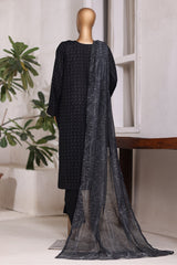 Khombi Stitched 3 Piece Luxury Cotton Collection'2025-134-IB-Ithan Black Arrow