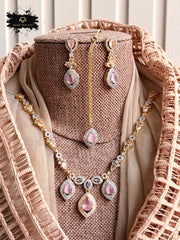 Made For Her-Rosévia Zircon Necklace Set - KFS1054