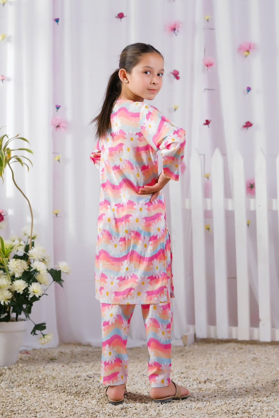 Sprinkles Stitched 2 Piece Summer Luxury Lawn Kids Collection'2025-Floral Splash -  2 Pcs Set - Luxury Lawn