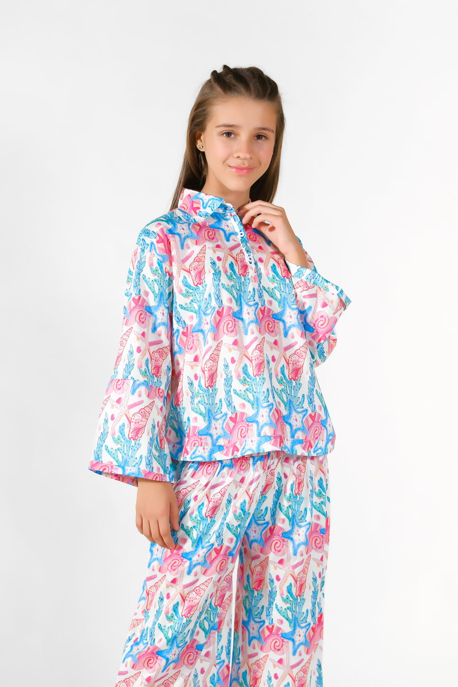 Sprinkles Stitched 2 Piece Summer Luxury Lawn Kids Collection'2025-Seashore - 2 Pcs Set - Luxury Lawn