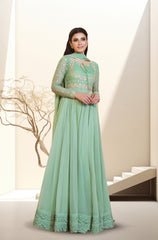 Kalidaar Frocks By Asma & Sidra Stitched Formals Suit-PRINCESS PISTACHIO