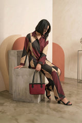 Fineur Mini Jute Shoulder Bag - Ruby Red