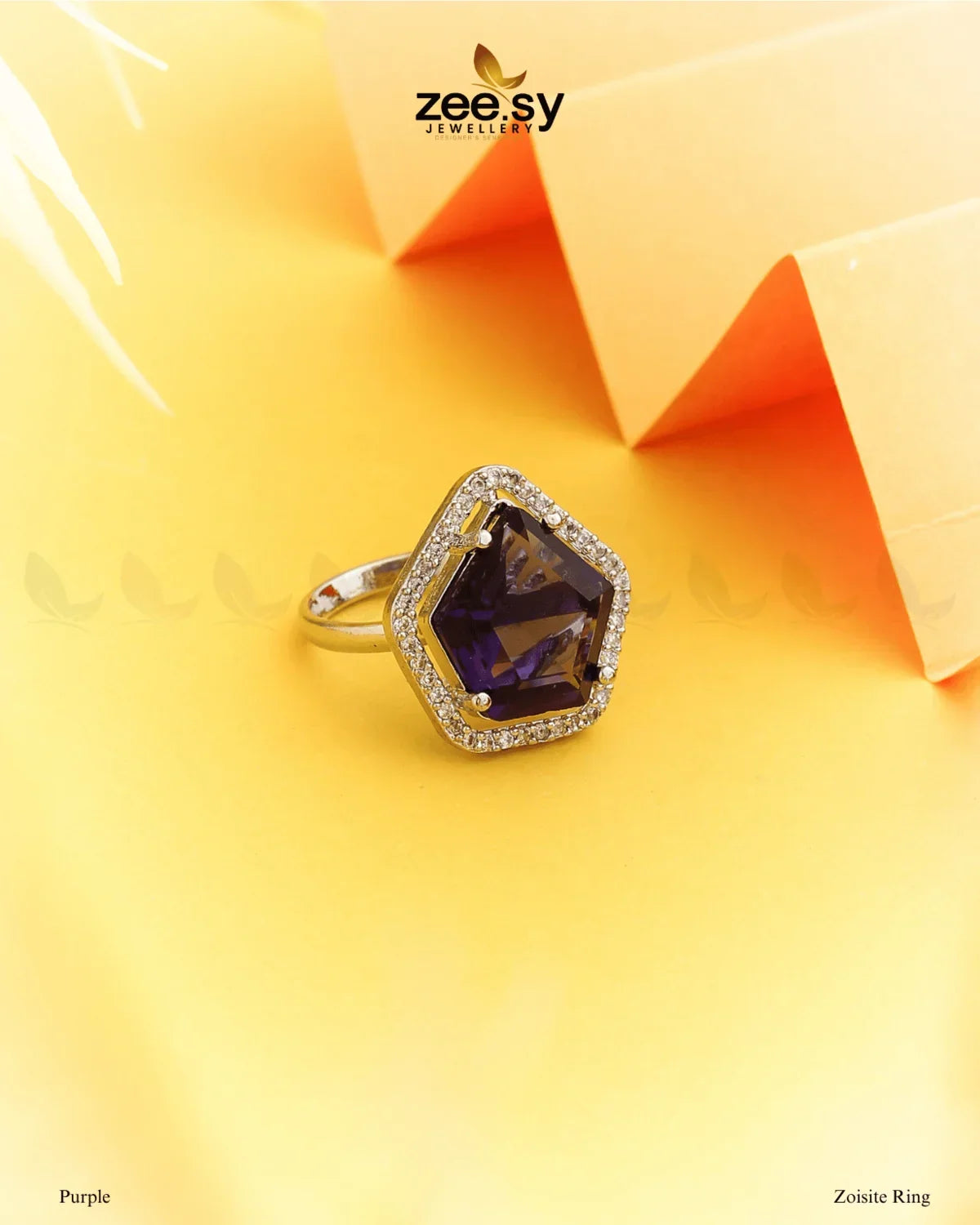 Zoisite Ring Purple - Zeesy Jewellery