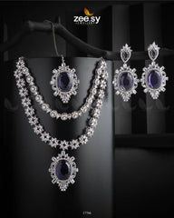 Treasure Necklace Silver Purple - Zeesy Jewellery