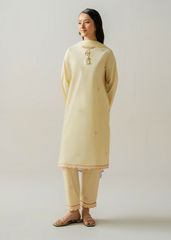 Solstic by Meerak Stitched 3 Piece Emb Lawn Suit-Maple