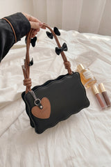 Fineur Handbag Baggie - Black (Brown Strap)