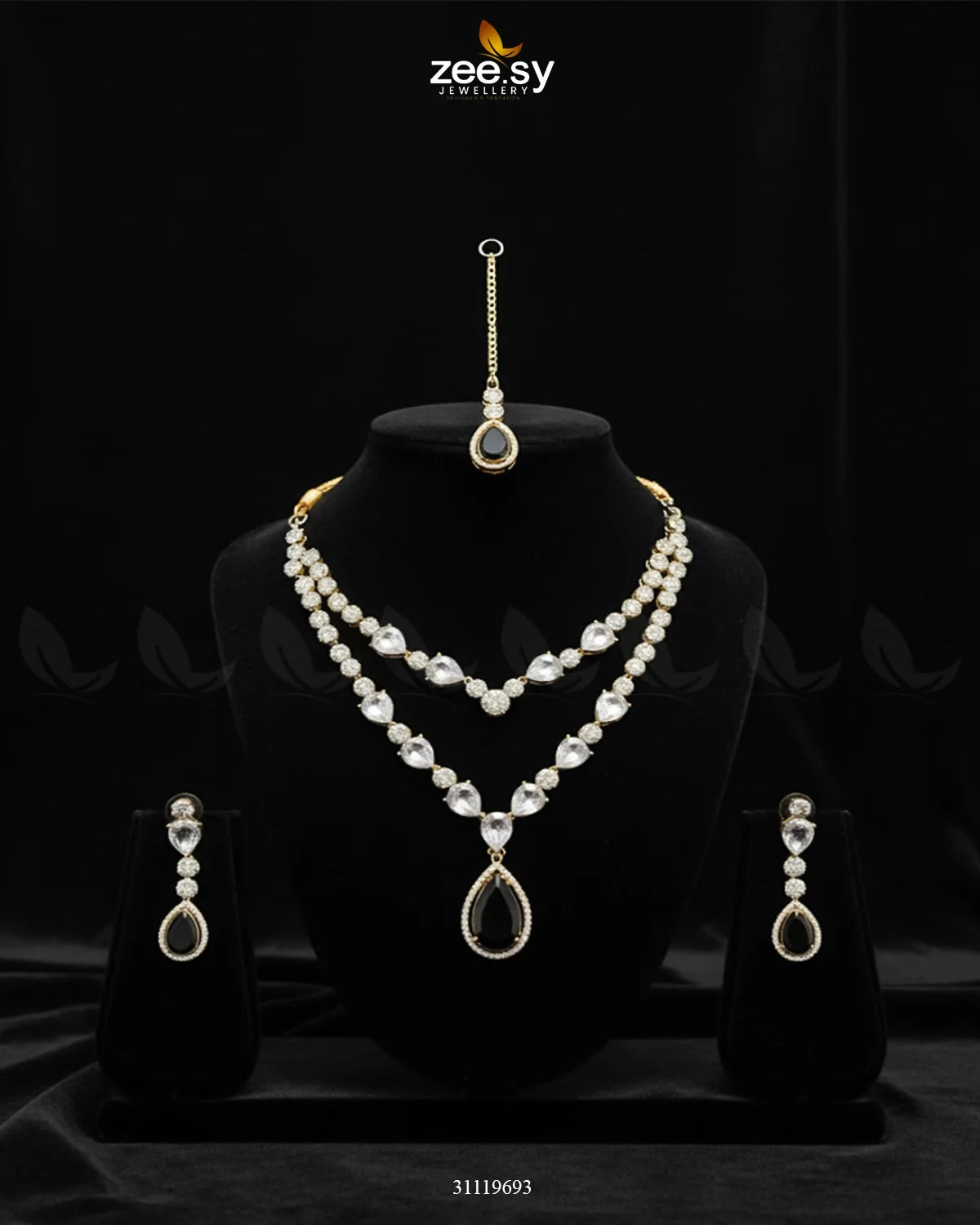 Interlock Traditional Necklace Set - Zeesy Jewellery