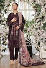 Dressline New Semi Stitched 3 Pcs Premium Dyed Lawn Fancy Full Chikankari With Sequence Emb Collection