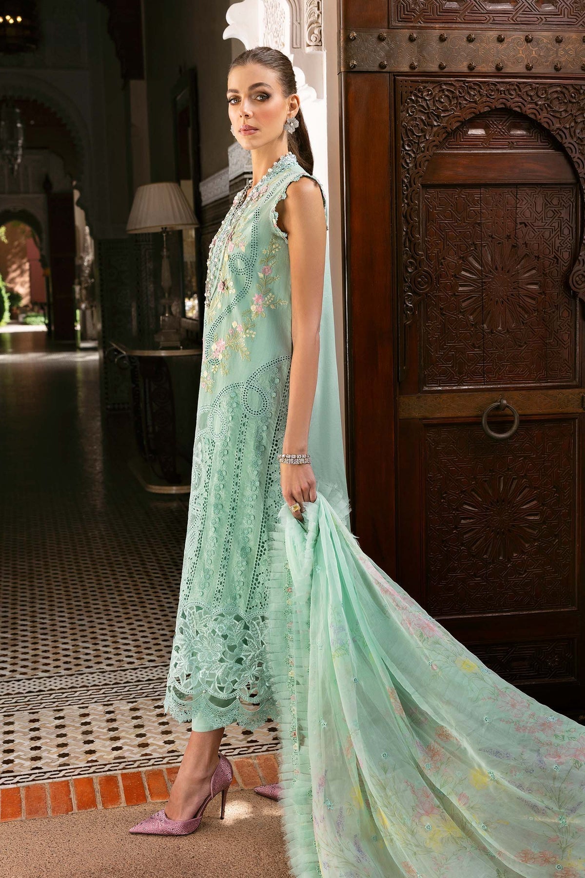 Voyage A'Luxe By Maria B Unstitched 3 Piece Lawn Collection'2025-ML-2514-A