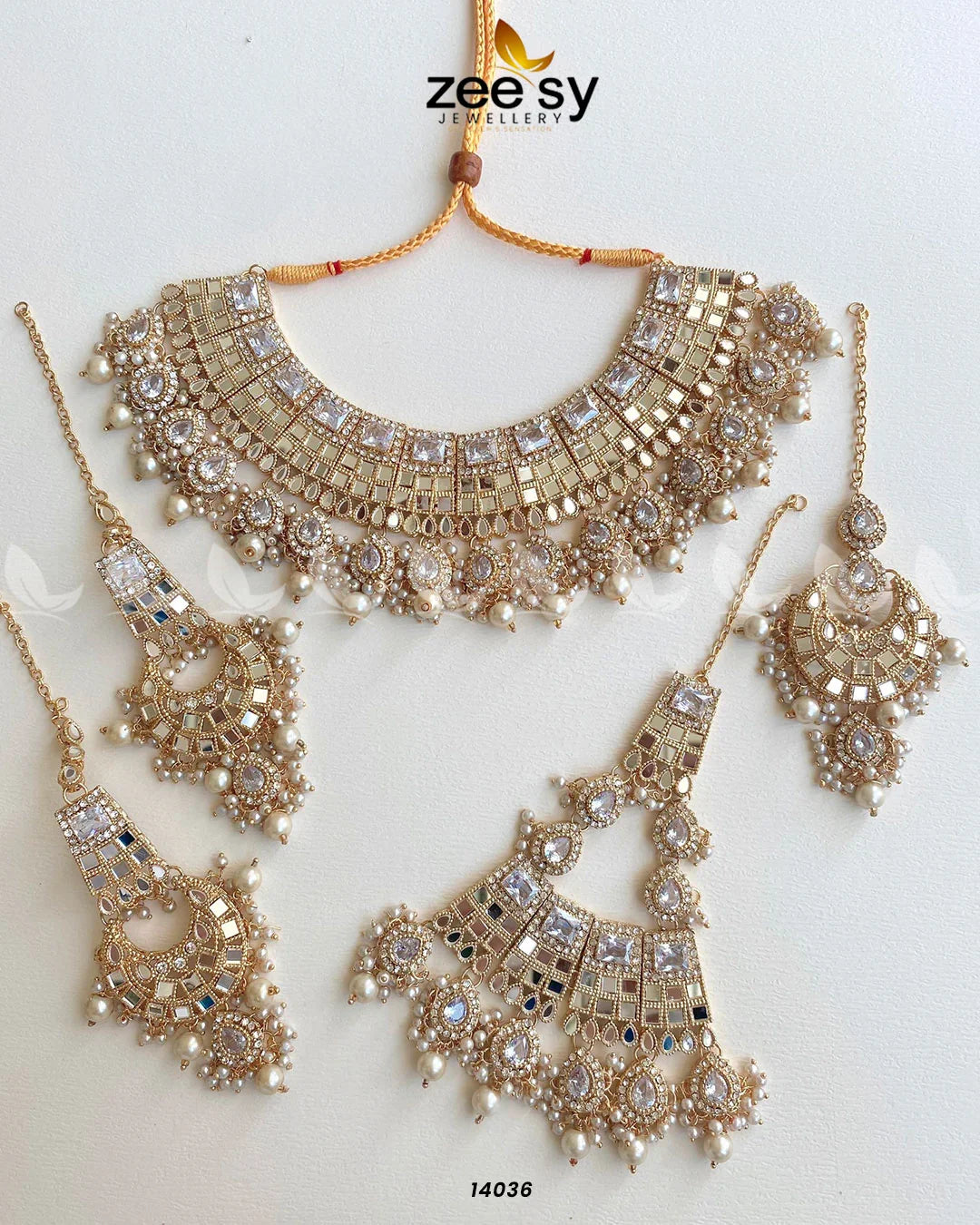 HANIA'S BRIDAL SET White - Zeesy Jewellery