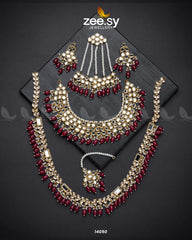 Enigmatic Bridal Set Red - Zeesy Jewellery