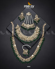 Enigmatic Bridal Set Green - Zeesy Jewellery