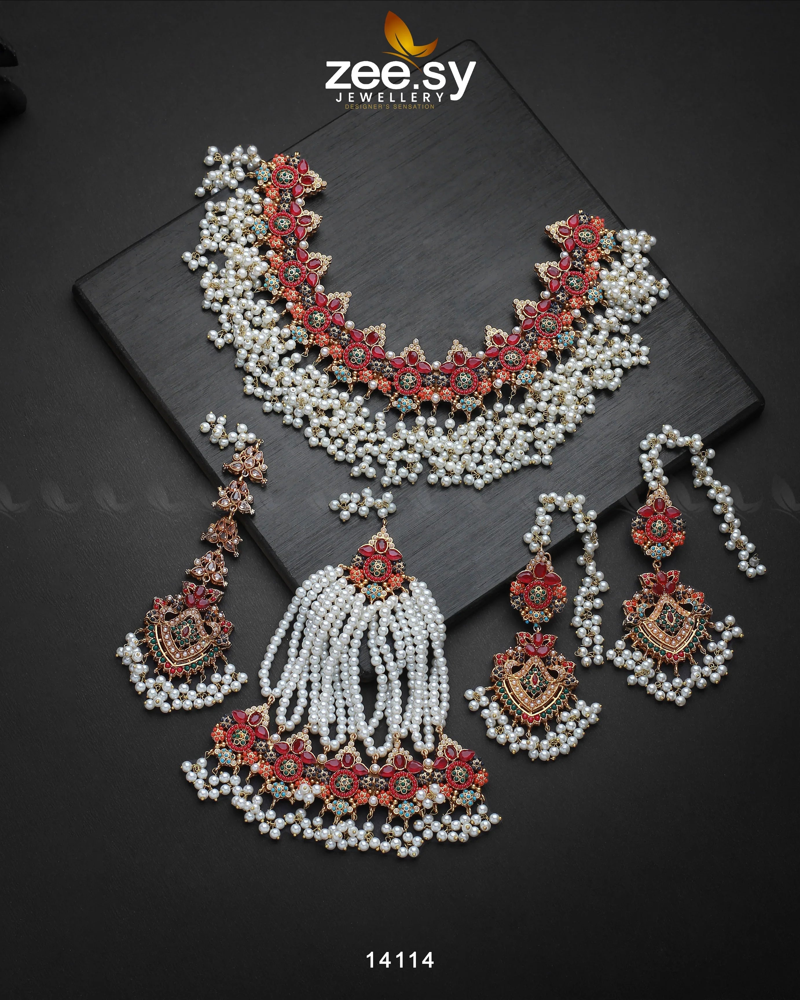 Aurum Bridal Set Multi - Zeesy Jewellery