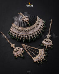 Starlit Bridal Set Golden Green - Zeesy Jewellery