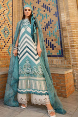 Voyage A Luxe by Maria B Unstitched 3 Piece Luxury Eid Lawn Suit-MVL-14-B