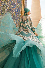Voyage A Luxe by Maria B Unstitched 3 Piece Luxury Eid Lawn Suit-MVL-14-B