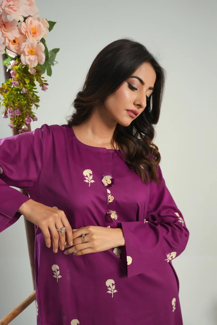 Dhaga Stitched 2 Piece Lawn Collection'2025-Matching separate 0040